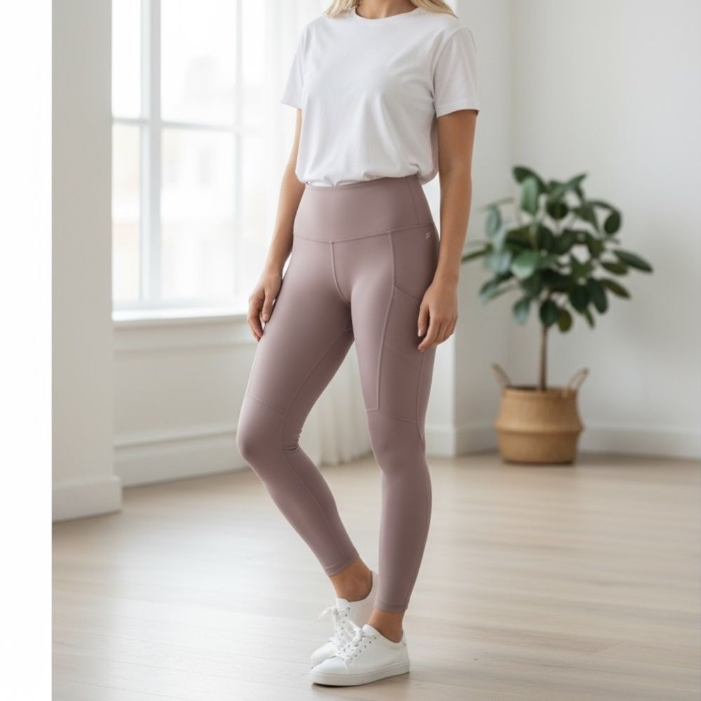 ‎Fabletics sheer side yogi pants leggings